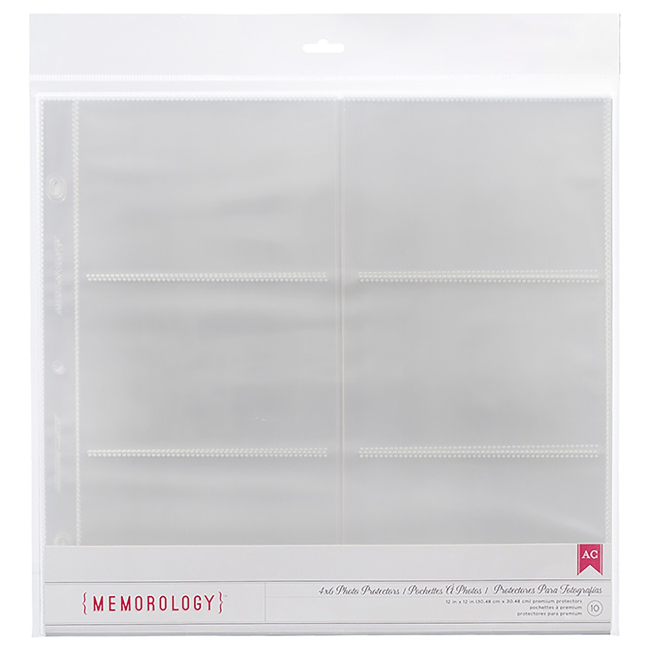 American Crafts Side-Loading Page Protectors 12"x12" 10/Pkg-(6) 6"X4" Pockets
